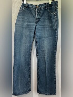 Gloria Vanderbilt Straight-Leg Jeans in Dark Wash Blue Faded Denim Size 18W
